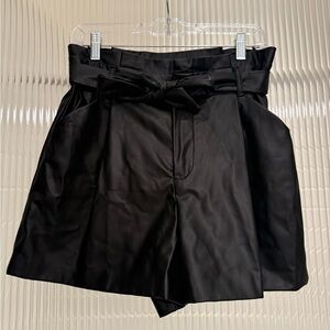 Zara Black Pleather Shorts